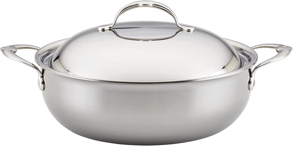 Hestan - NanoBond Collection - Stainless Steel Dutch Oven, Induction Cooktop Compatible, 5 Quart