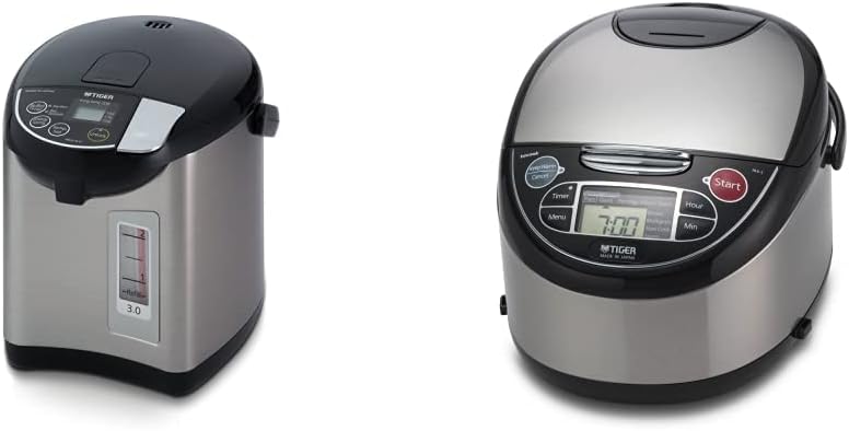 Tiger PDU-A30U-K Electric Water Boiler and Warmer + Tiger JAX-T10U-K 5.5-Cup Micom Rice Cooker