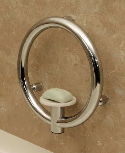 Invisia Soap Dish with Support Rail- Nickel