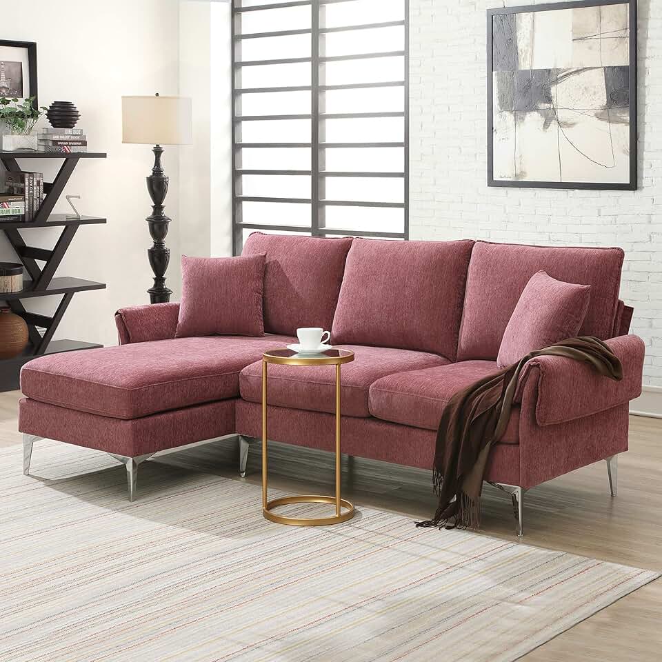 L-Shaped Convertible Sectional Sofa, 84