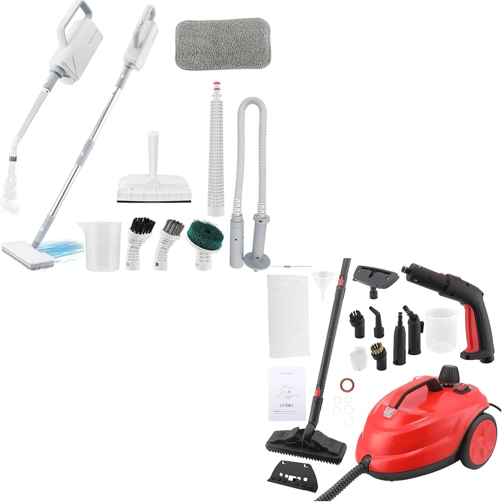 Steam Mop with Detachable Handheld Steam Cleaner and Steam Cleaner 1800W Multipurpose Steam Cleaner for Home Use