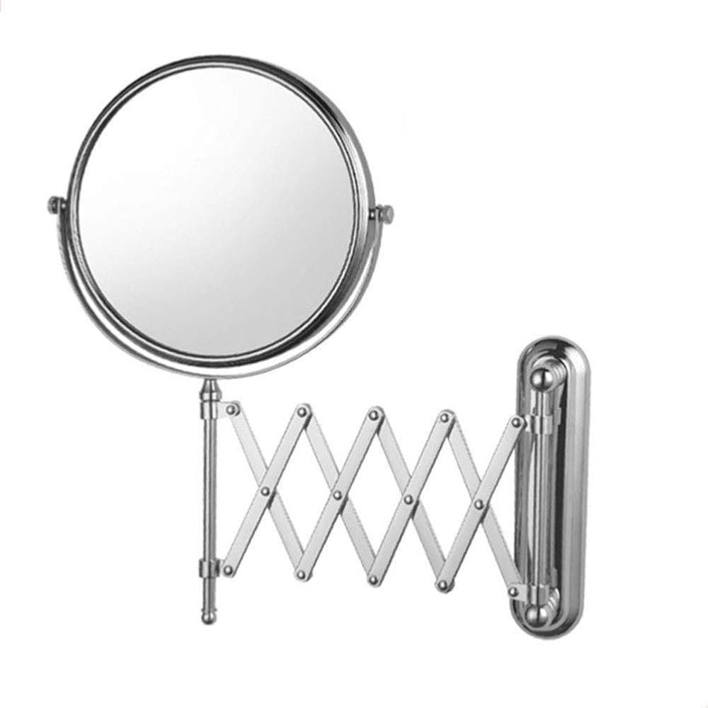 Wall Mounted 8-inch Two-Sided Swivel Wall Mounted Mirror Adjustable and Extendable Bathroom Shaving Cosmetic Make Up Mirror