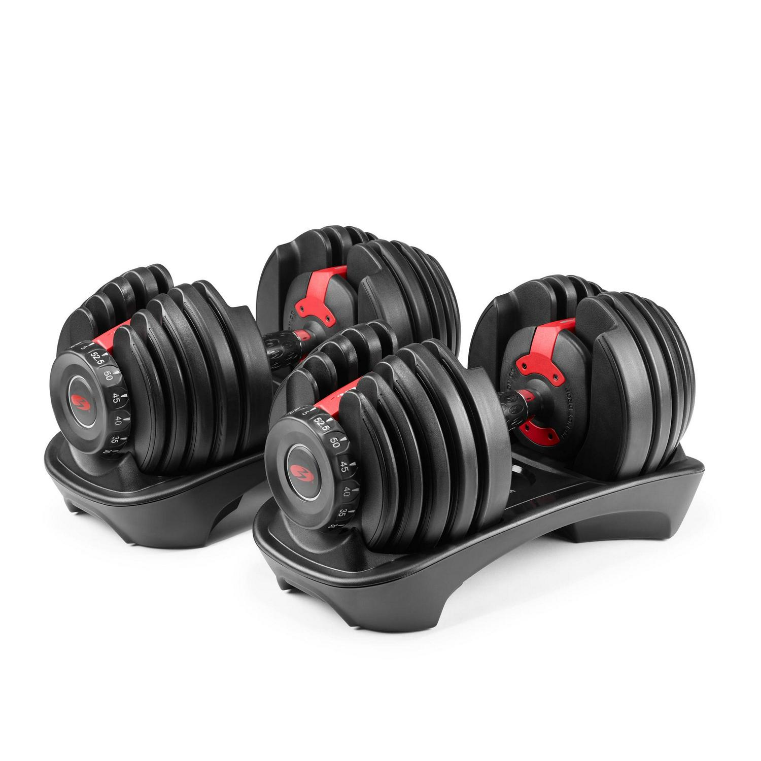 Bowflex SelectTech 552 Dumbbells Steel 15-Piece Set 52.5-lb Adjustable Dumbbell