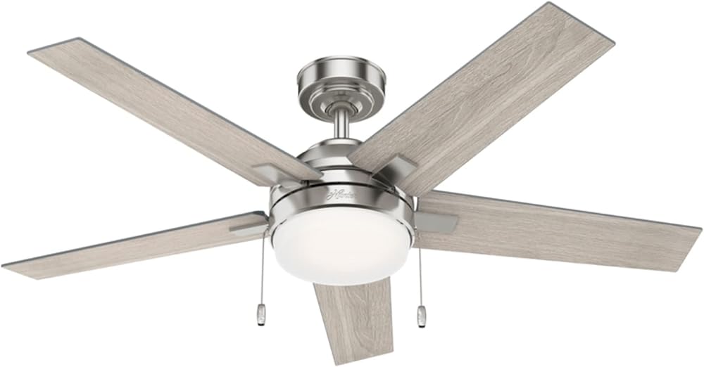 HUNTER Fan Company 51839 Bartlett Ceiling Fan, 44, Brushed Nickel Finish
