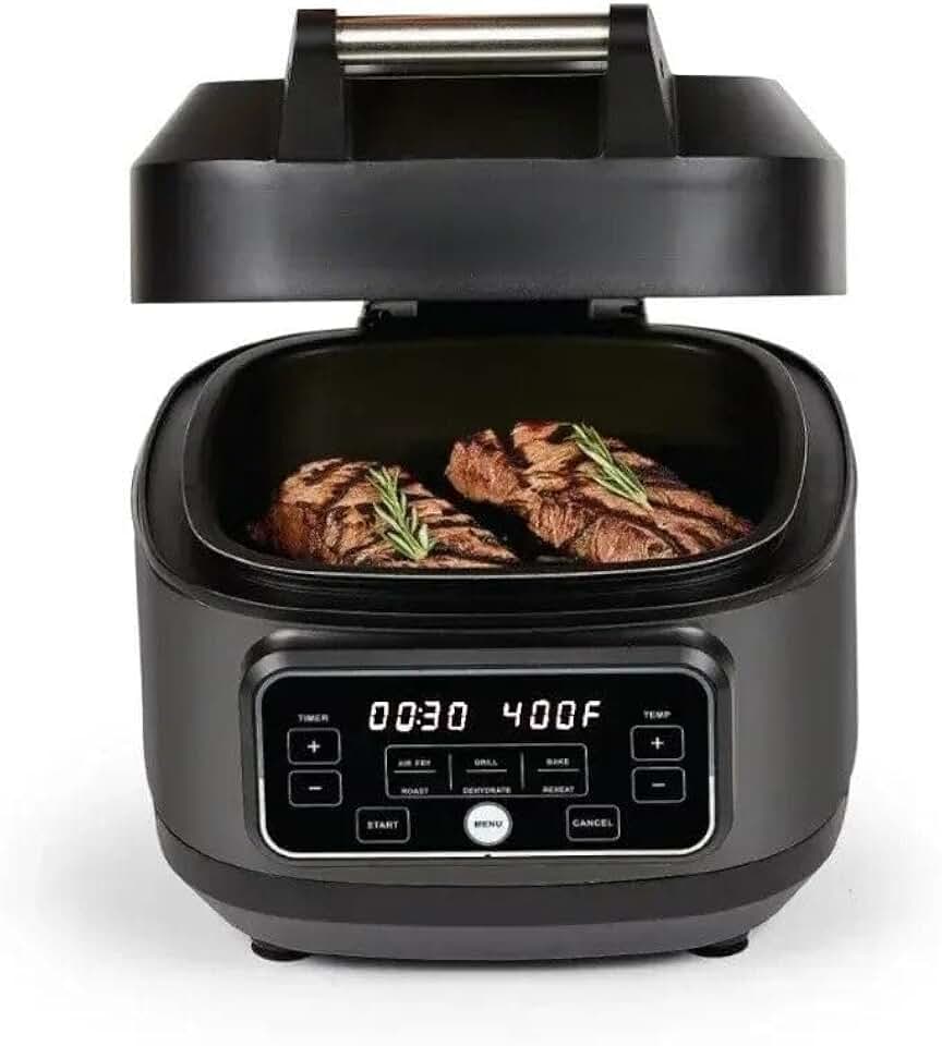 5.5 quart multi-function indoor grill and air fryer
