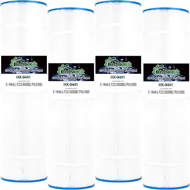 Pool Filter Replaces for C-9441, cs150e, PA150S, SwimClear C150S, CX150XRE, Ultral-D4, Darlly 11503, 150 Sq.Ft Swimming Pool Filter Cartridge, 4 Pack