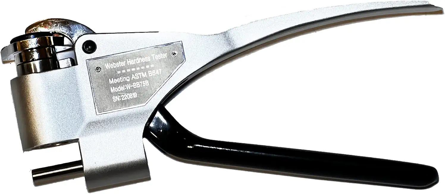 W-BB75B Portable Soft Copper Alloy Webster Hardness Tester Specimen Thickness from 0.6 to 8 mm