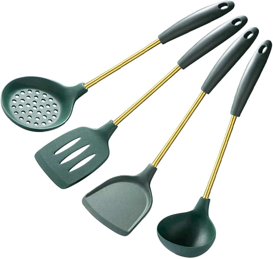 CSCDD Silicone Shovel Spatula Noodle Soup Spoon Handle Cooking Utensils Cookware Kitchen Cooking Tools