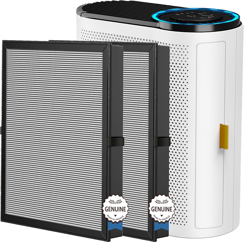 AROEVE Air Purifier for Home(MK04-White) with Three Air Filter(One Basic Version & Two Somke Remove Version) for Dust, Pet Dander, Smoke, Pollen
