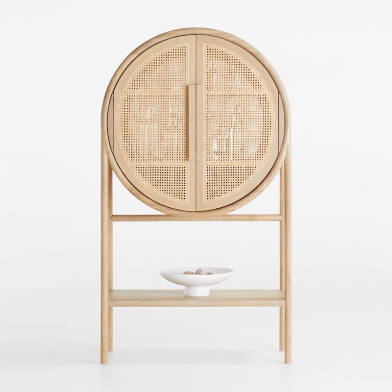 West Natural Cane Bar Cabinet by Leanne Ford