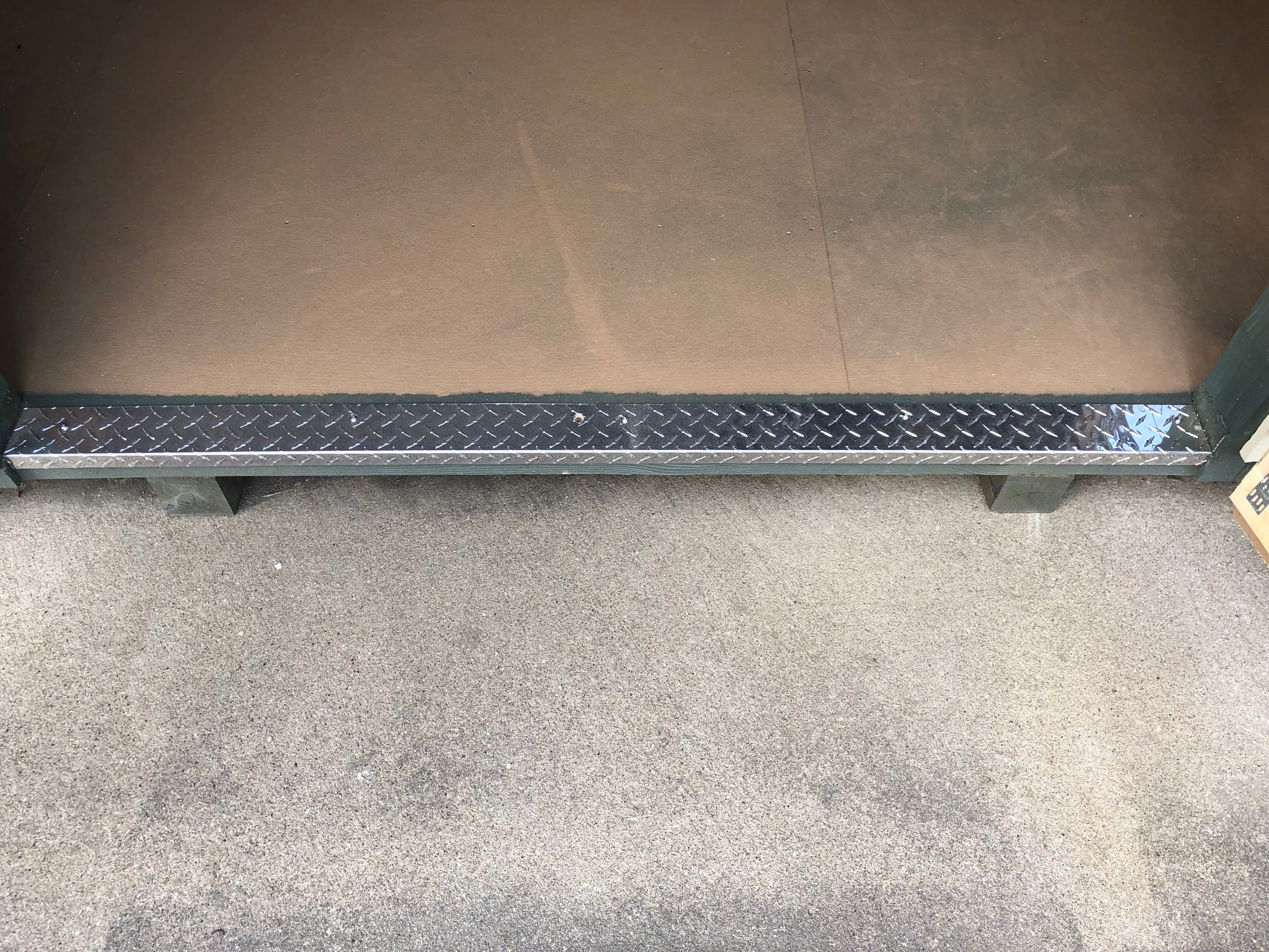 Ez-Fit Diamond Plate Door Threshold Floor Entry Accessory - ADD-ON ONLY