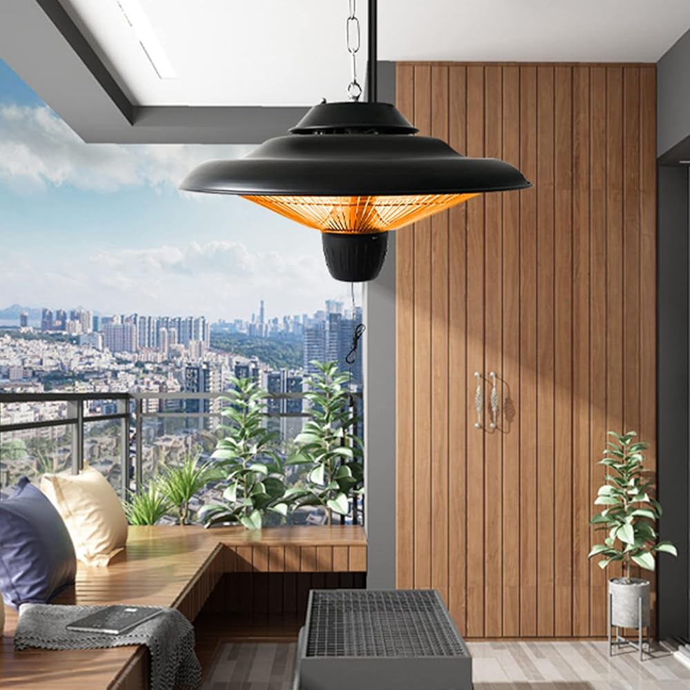 Hanging Patio Heater, Instant Warm Halogen Space Heater, Outdoor Electric Heater, Ceiling Mounted Waterproof Heating Lamp, for Outdoor Indoor