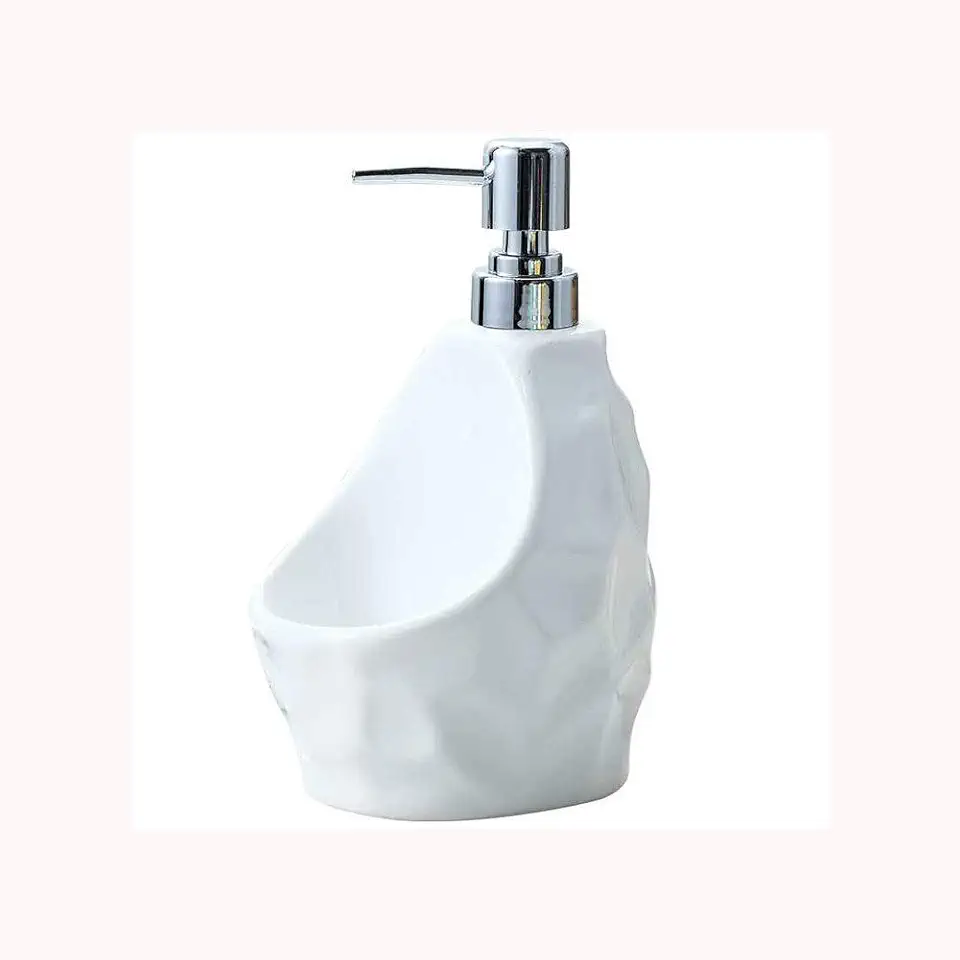 650lml Ceramic Soap Dispenser for Kitchen Ceramic ABS Home Decoration Liquid Soap Lotion Dispenser Bathroom Accessories(D)