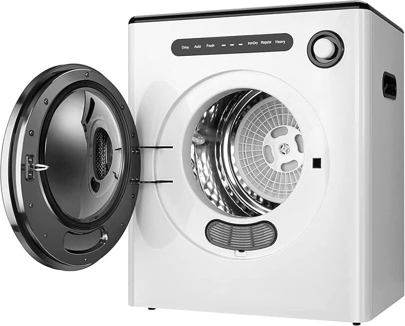 Compact Clothes Dryer with 850W 9lbs Load Capacity, Ideal Portable Drying Machine for Tight Spaces, RVs, and Apartments Quiet, Robust and User-friendly