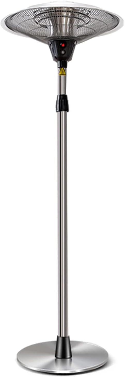 Electric Patio Heater, Freestanding Adjustable Outdoor Heater, 3 Heat Settings, Suitable for Indoor, Outdoor, Weddings, Parties, Gardens and Commercial Use - 2100 W max