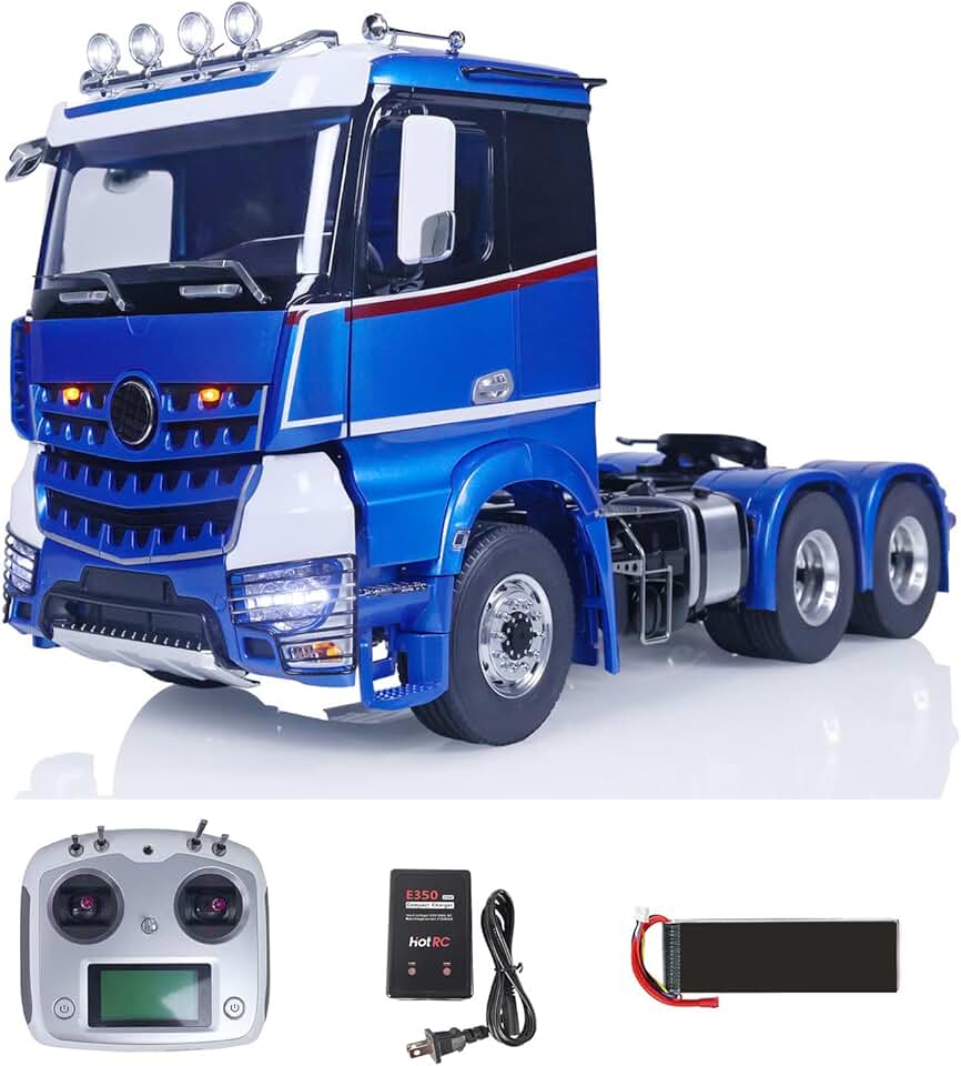 1/14 6X6 LESU RC Tractor Truck I6S RTR Remote Control Car Model Sounds Lights for Adult Hobby
