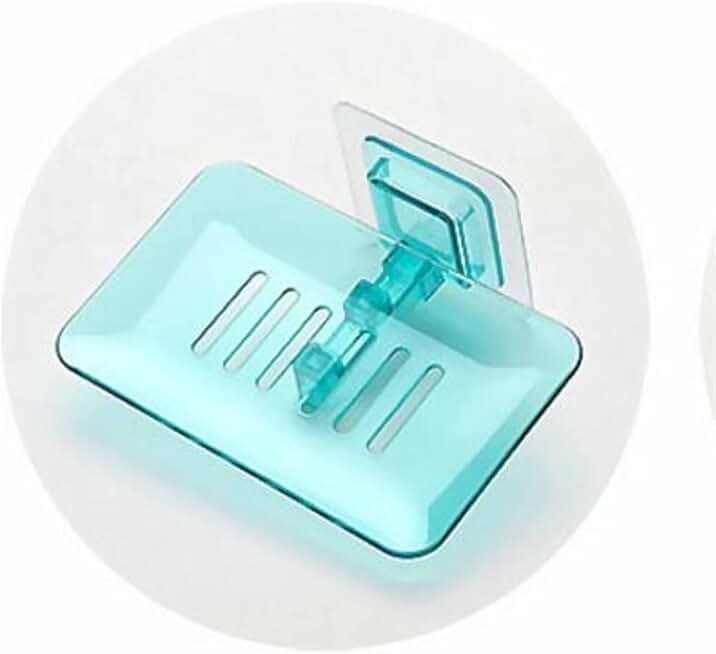 Soap Box Crystal Drain Soap Box Wall-Sucking Soap Rack (Color : 2)