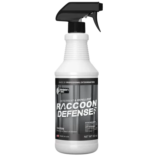 Exterminator’s Choice - Raccoon Defense Spray - 32 OZ - Natural, Non-Toxic Raccoon Repellent - Quick and Easy Pest Control - Safe Around Kids and Pets