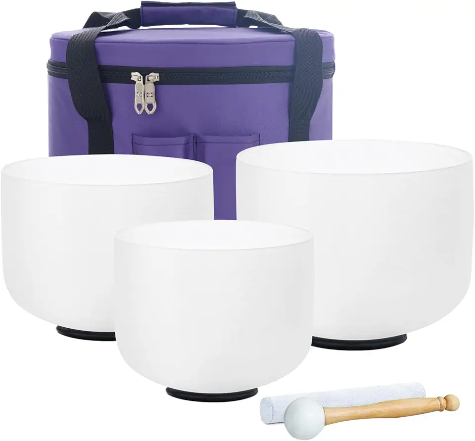 8-14 inch Set of 3 Singing Bowls 432HZ 8