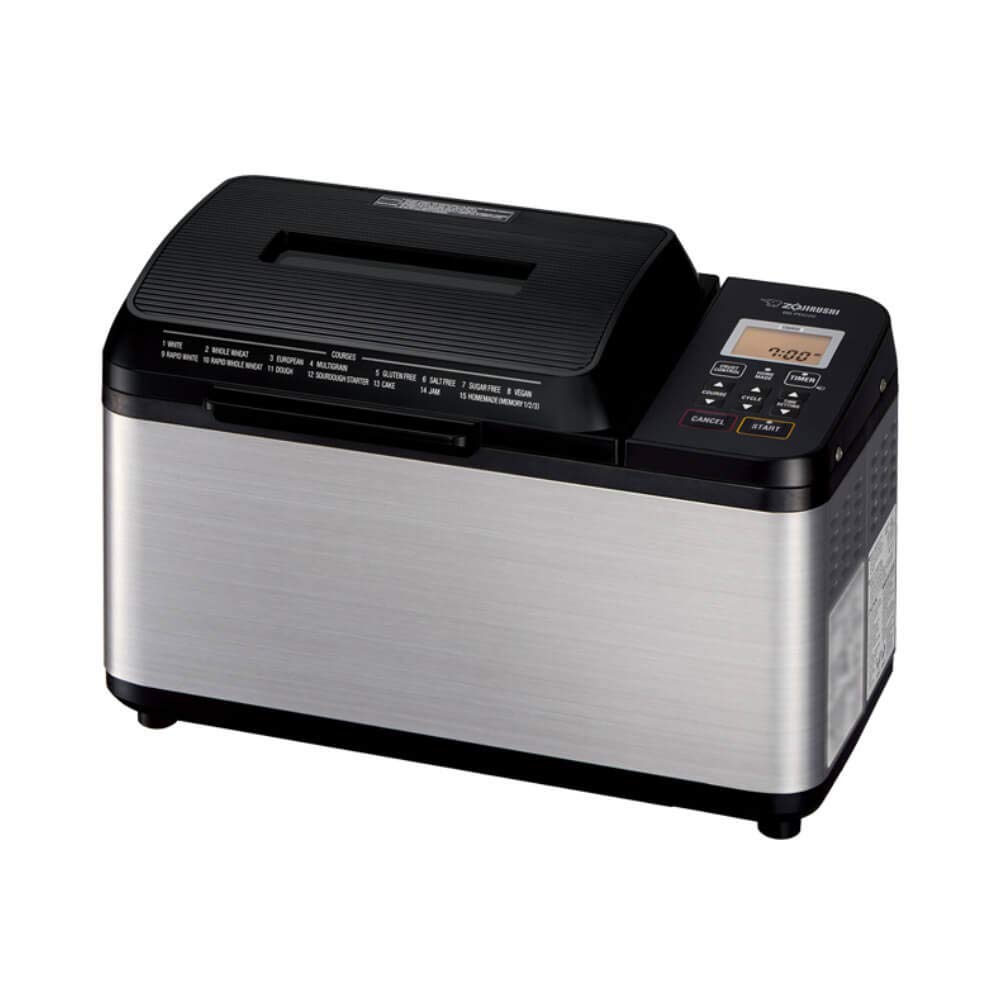 Zojirushi BB-PDC20BA Home Bakery Virtuoso Plus Breadmaker, 2 lb. loaf of bread, Stainless Steel/Black
