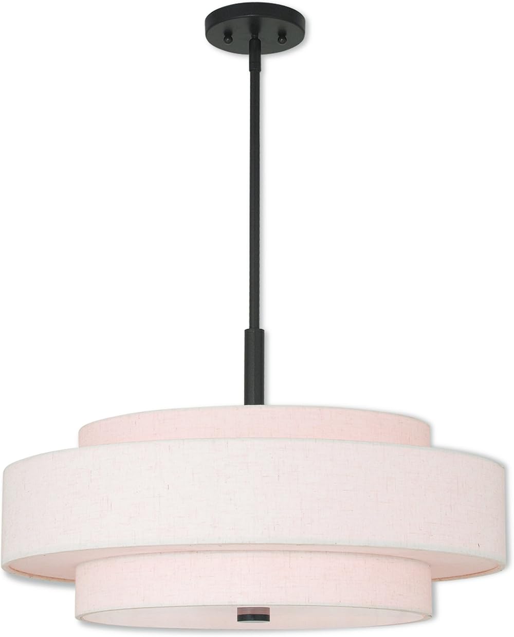 Livex Lighting Fabric Shade 52138-92 Meridian 5 Light English Bronze Pendant