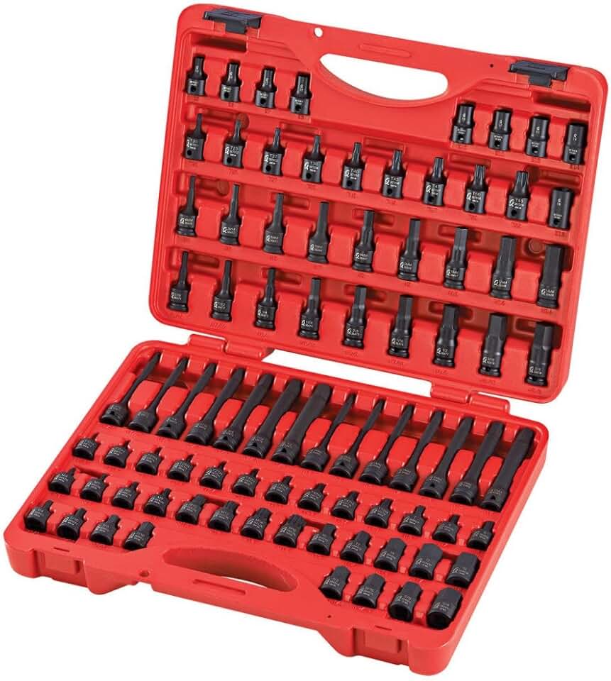 0.375 in. Drive Master Hex Bit Impact Socket Set - 84 Piece