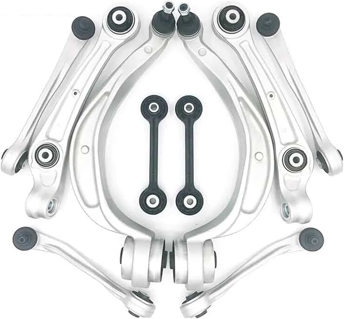 10Pcs Front Lower Upper Control Arm Stabilizer Links Suspension Kit Compatible with A4 A5 S4 Q5 Quattro 2011 2012 8K0407151B