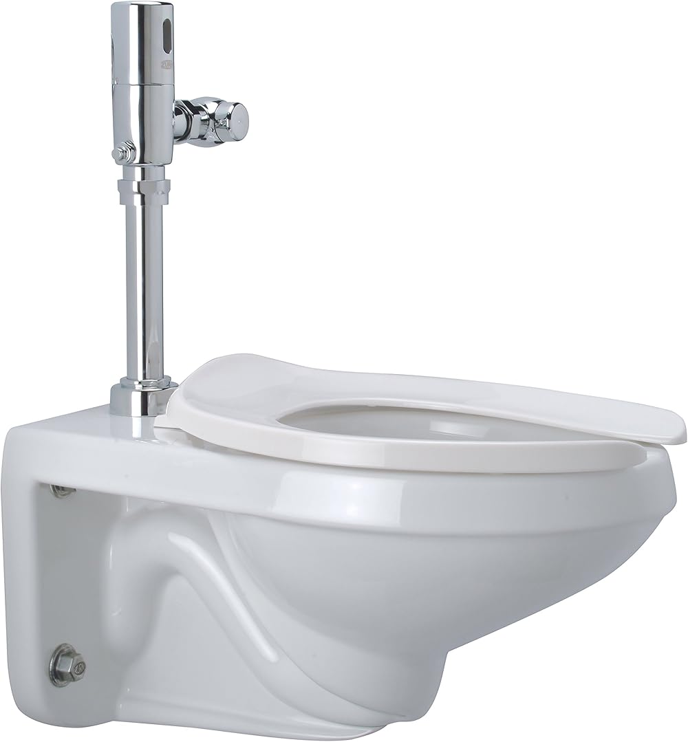 Zurn Z5615.213.00.00.00 1.28 gpf Wall Hung Elongated Toilet System with Exposed Battery Flush Valve