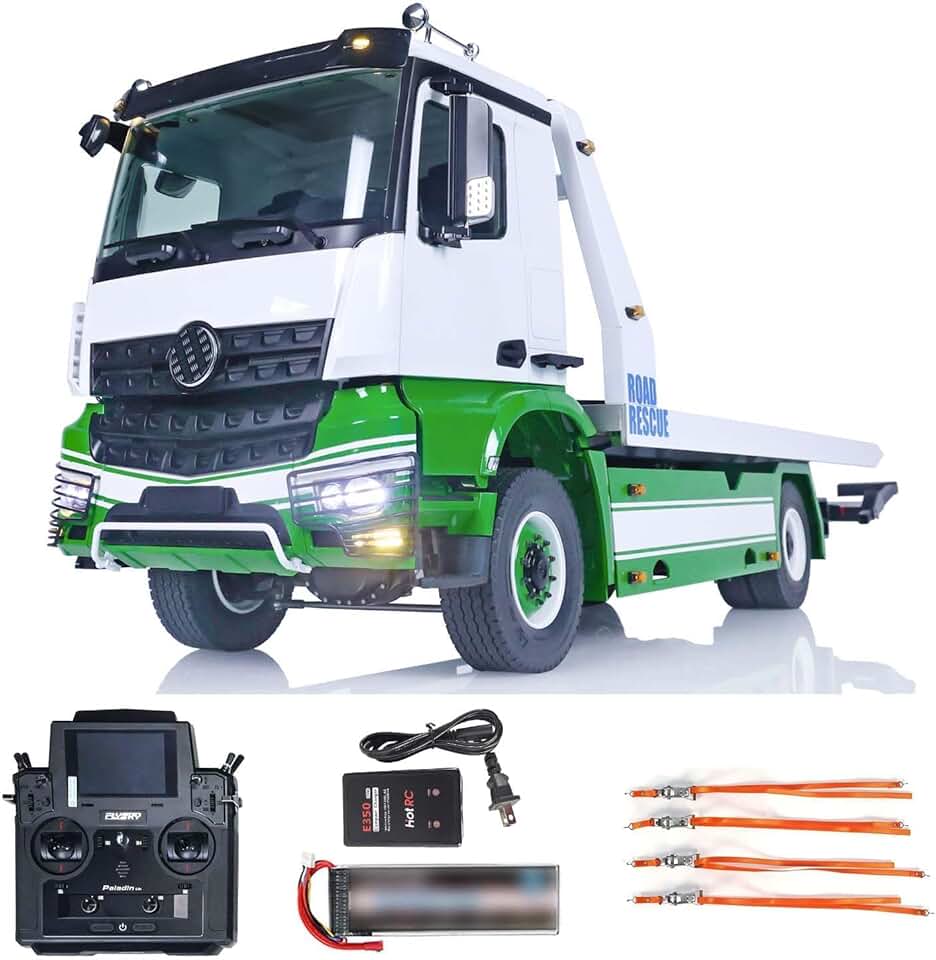 TOUCAN RC HOBBY JDModel 1:14 196 Remote Control Hydraulic Wrecker Truck 4X4 RTR RC Flatbed Tow Car Model