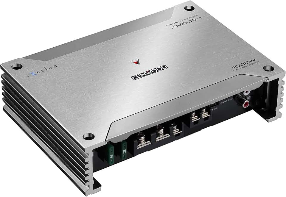 KENWOOD XM502-1 Excelon Marine/Motorsport Mono Subwoofer Car Amplifier | 500W RMS | Class-D Design | Weatherproof & Compact | Bass Boost & Subsonic Filter | Remote Control Compatible | 2-Year Warranty