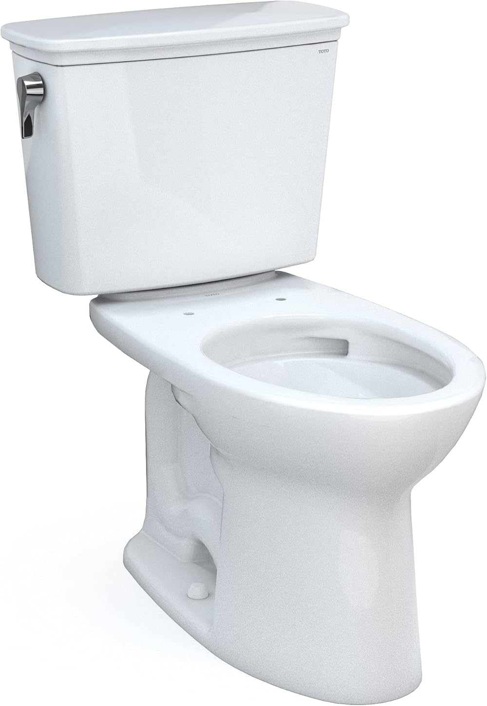 TOTO Drake Transitional Two-Piece Elongated 1.28 GPF TORNADO FLUSH Toilet with CEFIONTECT, Cotton White - CST786CEG#01