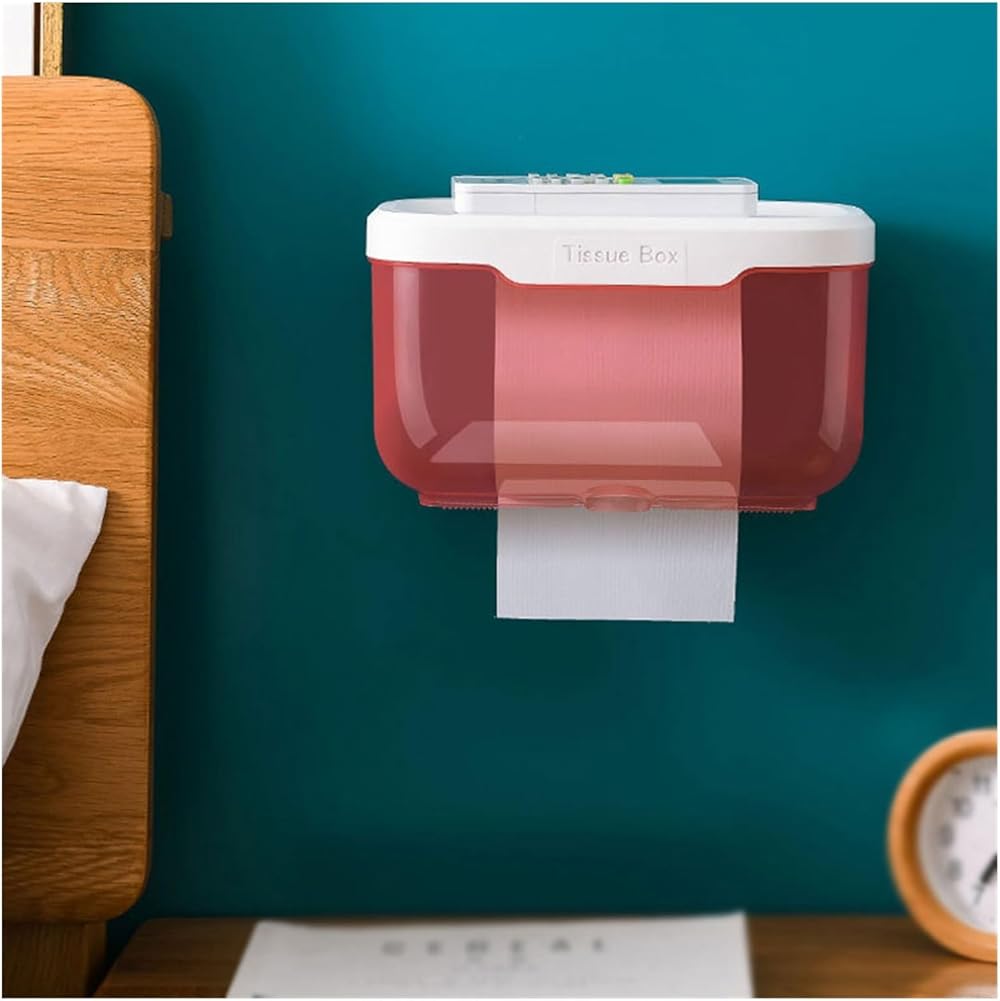 Punch-free Tissue Box Roll Holder Mobile Phone Storage Toilet Napkin Storage Rack Tissue Bathroom