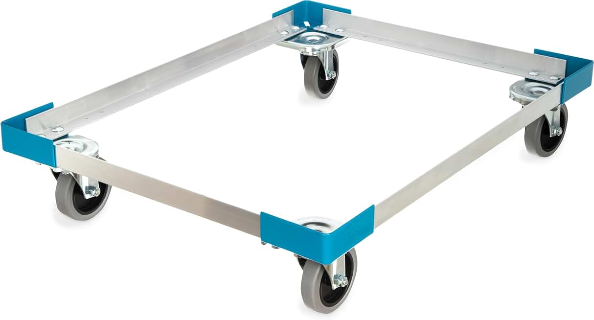 Carlisle FoodService Products Cateraide Metal Dolly for TC1826N Carriers with Reinforced Corners for Catering and Events, Aluminum, 28.63 x 22 Inches, Silver