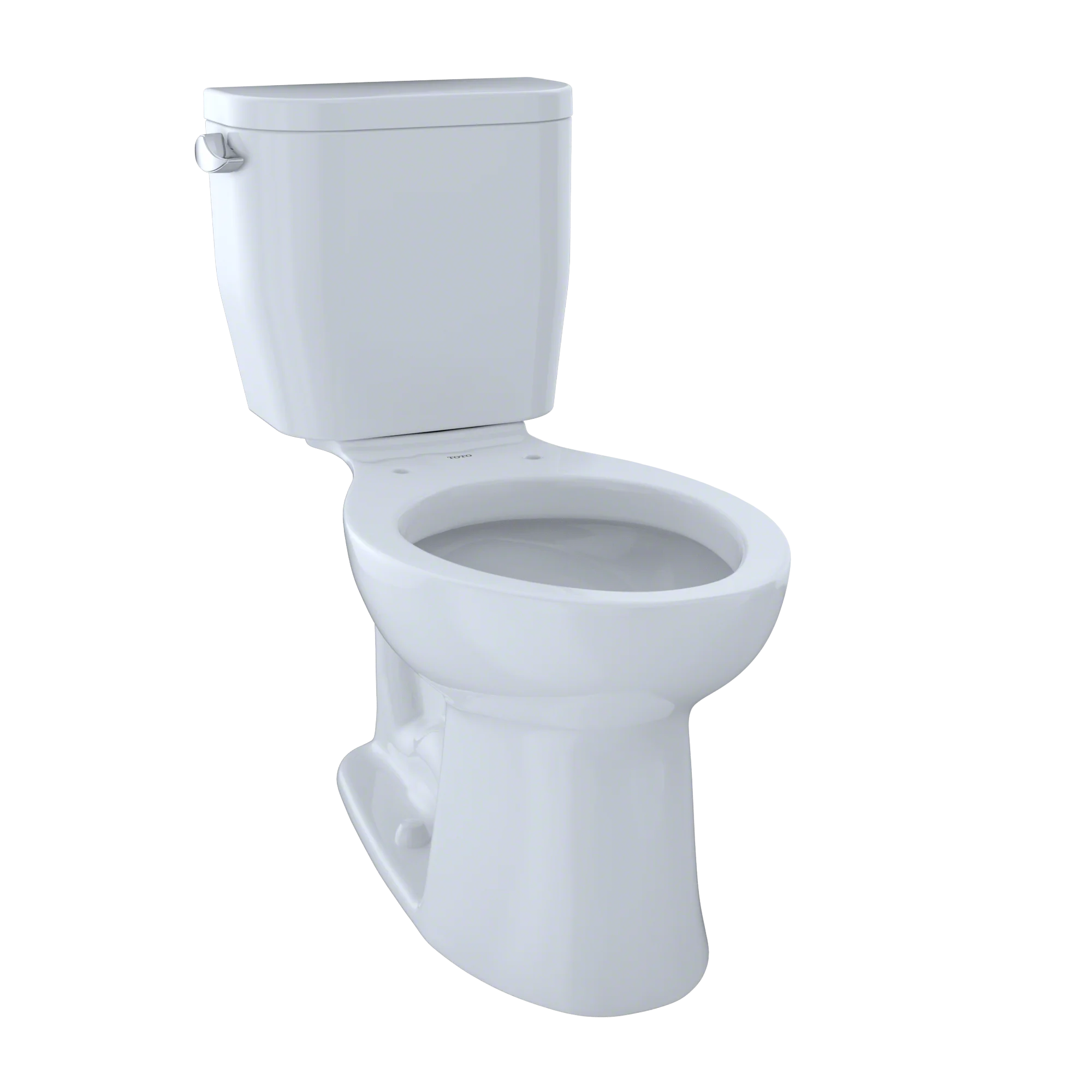 TOTO Entrada Two-Piece Elongated 1.28 GPF Universal Height Toilet, Cotton White - CST244EF#01