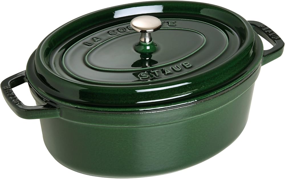 Staub 3.25 Quart Oval Cocotte, Brasil Green