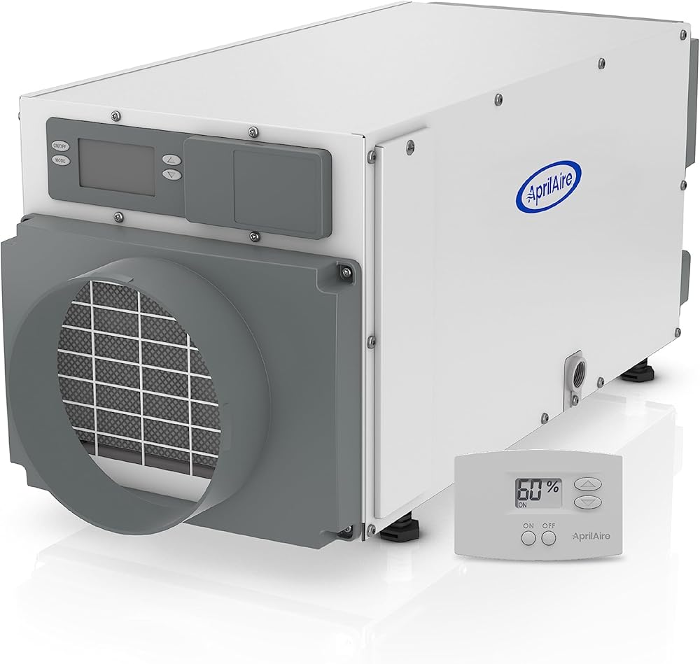 AprilAire E070 Pro 70-Pint Crawl Space Dehumidifier + Model 76 Wall Mount Dehumidifier Control, Commercial-Grade Whole-House Dehumidifier for Basement, Crawlspace, or Whole Home up to 2,200 sq. ft.