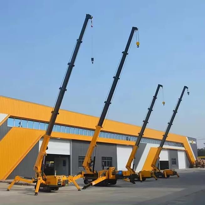 1T 3T 5T 8T 10T 12Ton Spider Crane Telescopic Boom Mini Crawler Mobile Crane Towable Boom Lift for Construction Mini Crane