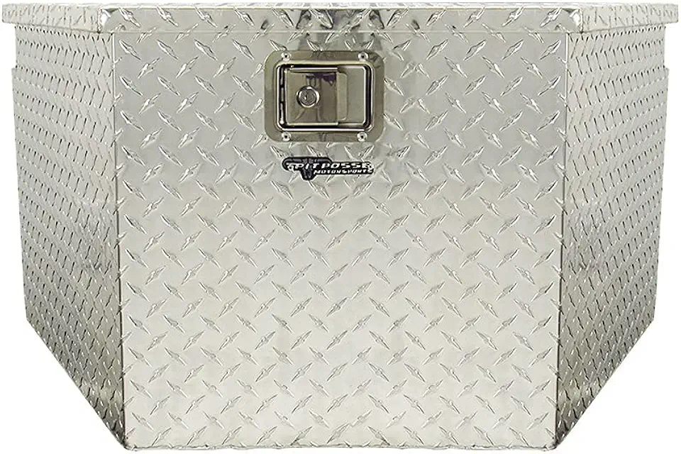 Pit Posse PP3281 Aluminum Trailer Tongue Storage Tool Box with Lock for Truck UTV Pick Up - 34 Inches-Waterproof - Durable - Versatile - Diamond Rugged Design - Easy to Carry - Mounts Easily (Silver)