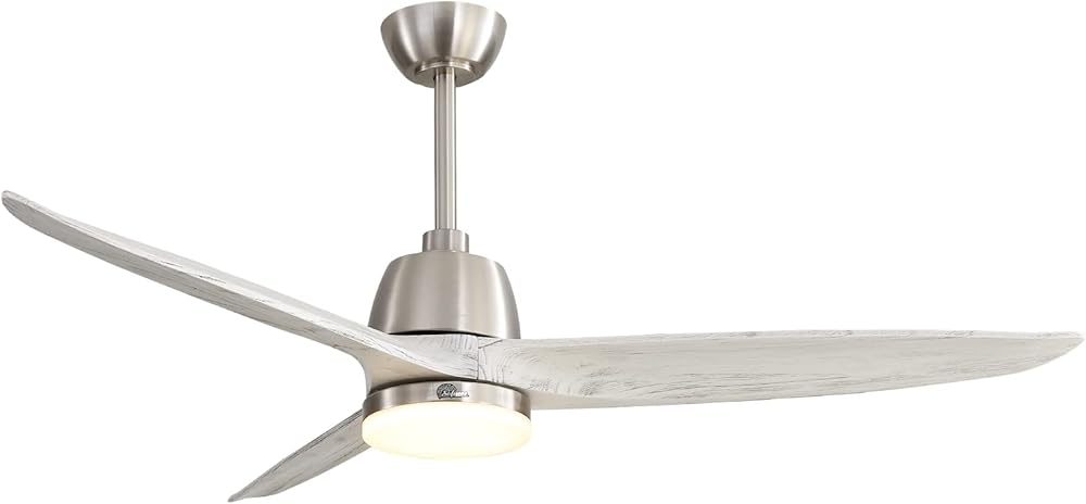 Sofucor 56 Inch Wood Ceiling Fan with Lights Remote Control Dimmable Light Reversible DC Motor Modern Ceiling Fan for Kitchen Bedroom Basement Dining Living Room Grey