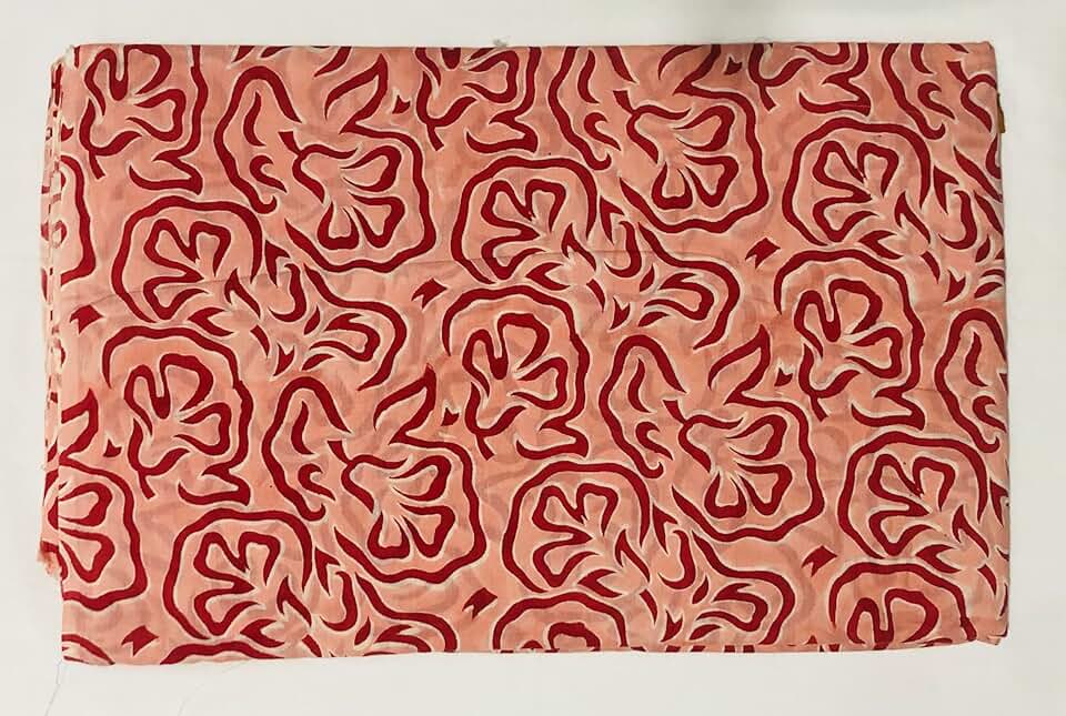 Aashita Creations 100% Cotton by The Yard Fabric I Dressmaking Rug Making Craft Sewing Materiel DIY Floral Print Fabric_1167