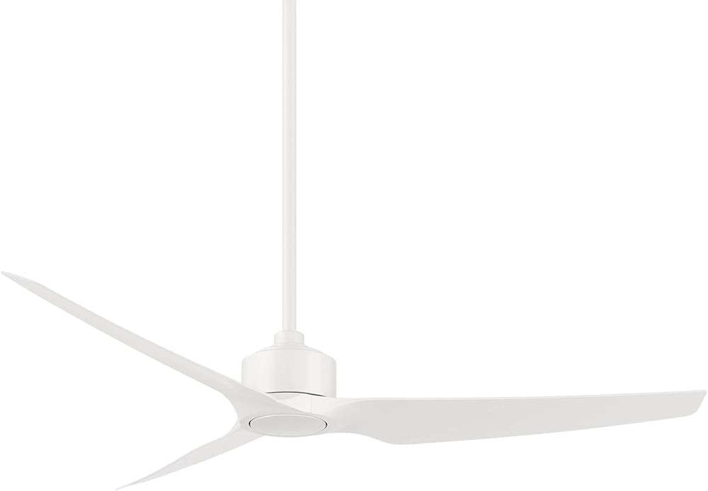 WAC Smart Fans Stella Indoor and Outdoor 3-Blade Ceiling Fan 60in Matte White with Remote Control works with Alexa and iOS or Android App
