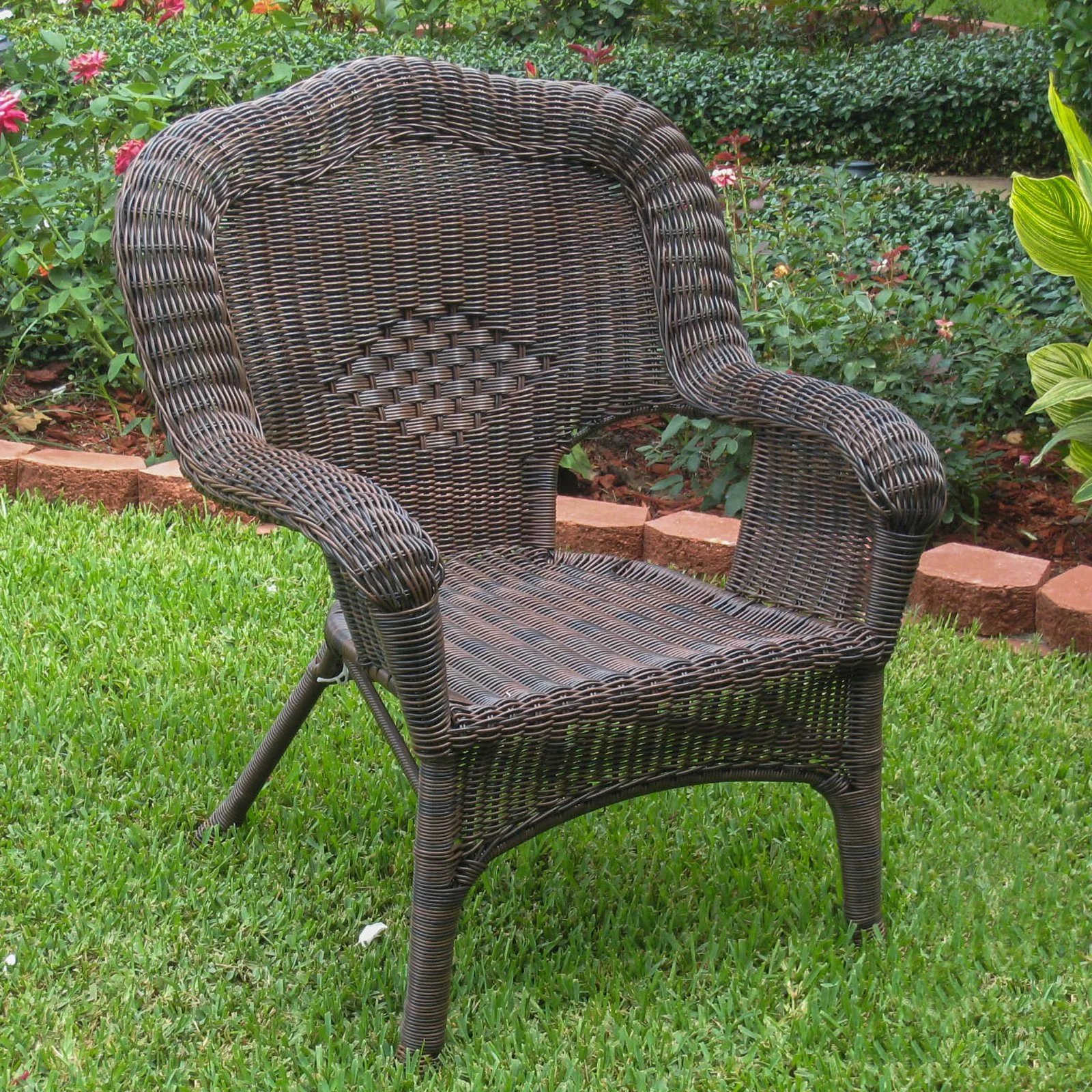 International Caravan Monaco All-Weather Wicker Deep Seated Lounge Chair - Set of 2