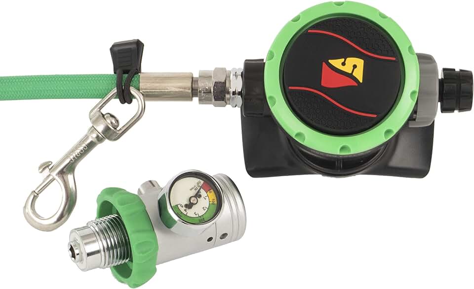 Dive Rite O2 Deco Regulator, Green/Black, One Size (RG5400)