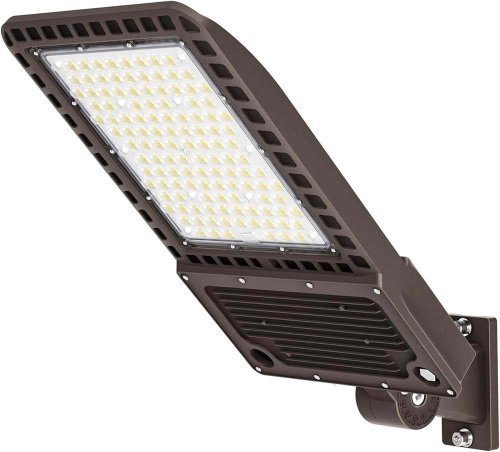 400W LED Parking Lot Light, 60000LM LED Shoebox Light with 5000K Daylight IP65 100-277V, 150LM/W Dusk to Dawn LED Outdoor Light for Stadium, Roadway