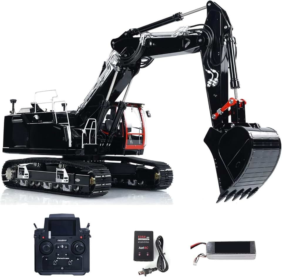 LESU 1:14 Scale Remote Control Hydraulic Diggers RTR AOUE LR945 Excavator 3-Arm Motor Servo ESC Hobby Grade Model