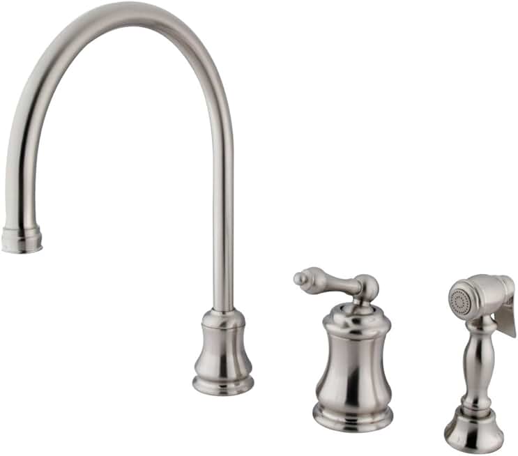 Elements of Design Nuvo ES3818ALBS Elements of Design Chicago Single Handle Widespread Kitchen Faucet with Brass Sprayer, 9