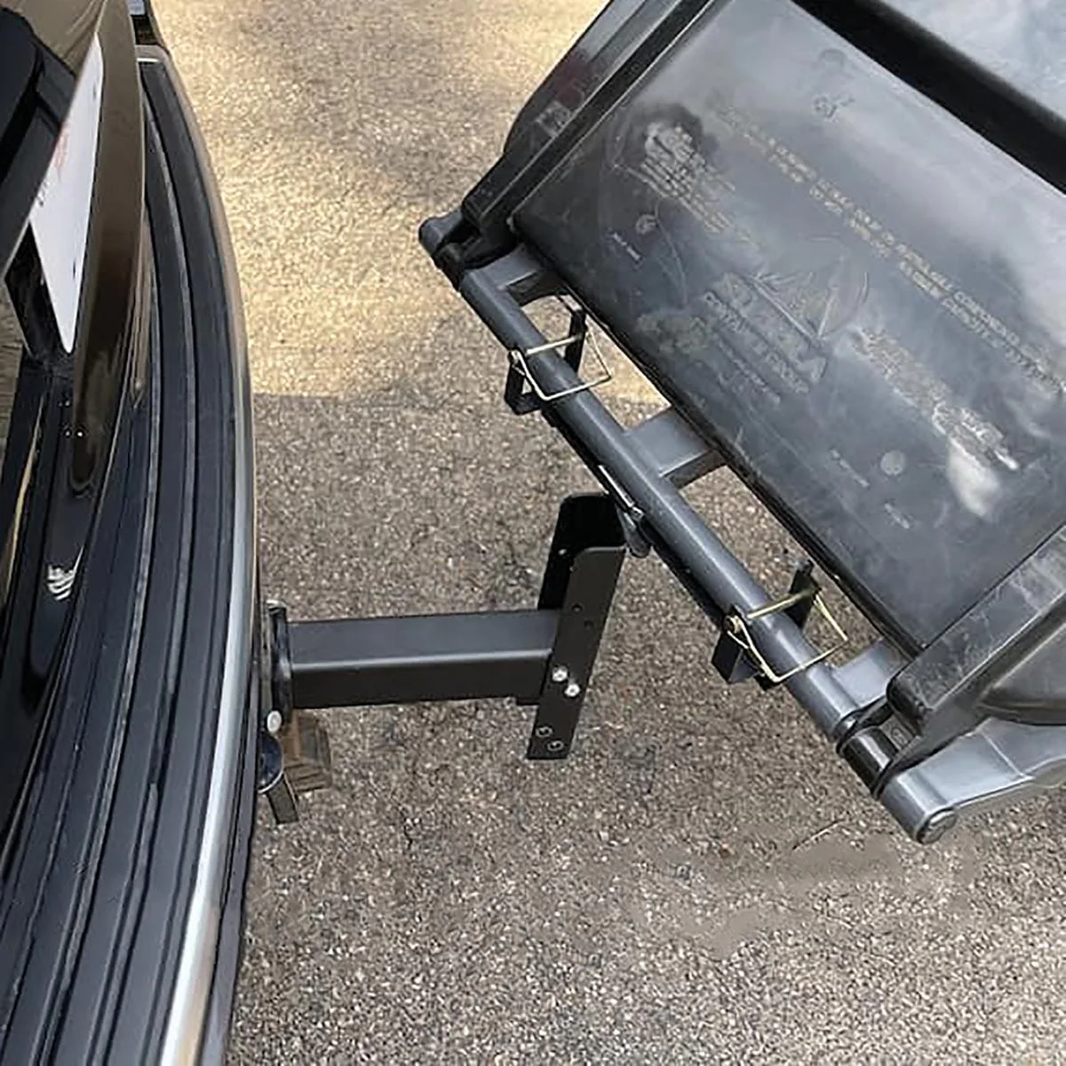 Single-Can Garbage Can Hauling Hooks, Receiver Mounted