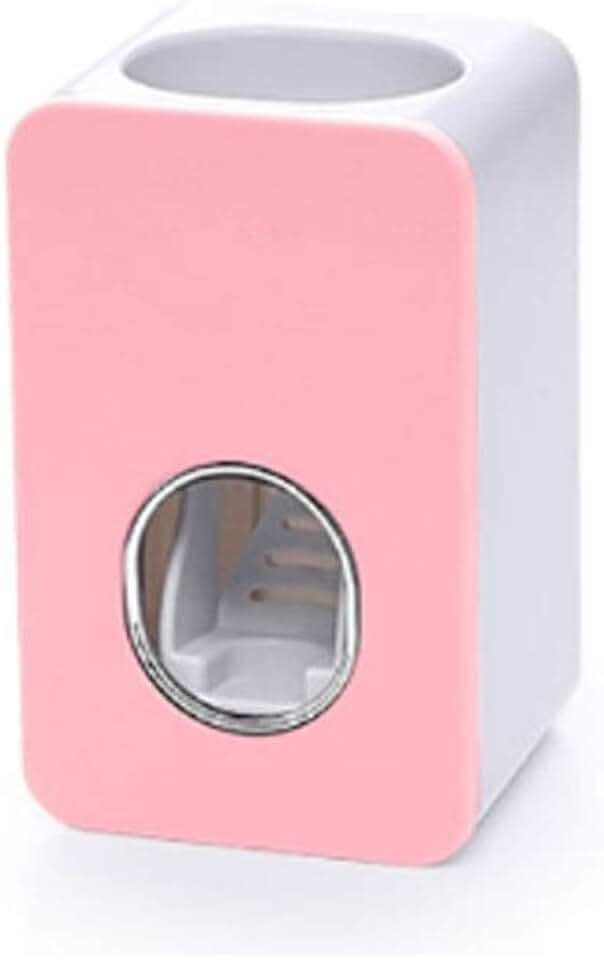 Automatic Toothpaste Dispenser Dust Proof Toothbrush Holder Wall Mount Stand Bathroom Accessories Set Toothpaste Squeezers(E)