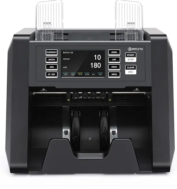 C-N70A Mixed Denomination Money Counter Machine,Value Counting,Multi Currency,CIS/UV/MG/IR Counterfeit Detection Bill Counter,Serial Number,Printer Enabled,Touch Screen,Cash Counter