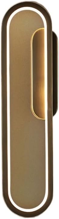 Japanese Style Led Copper Wall Sconces Metal High-End Long Wall Light Plug-in Salt Lamp Suitable for Bedroom, Loft, Studyroom Lighting Fixture Sconce Durable/Black